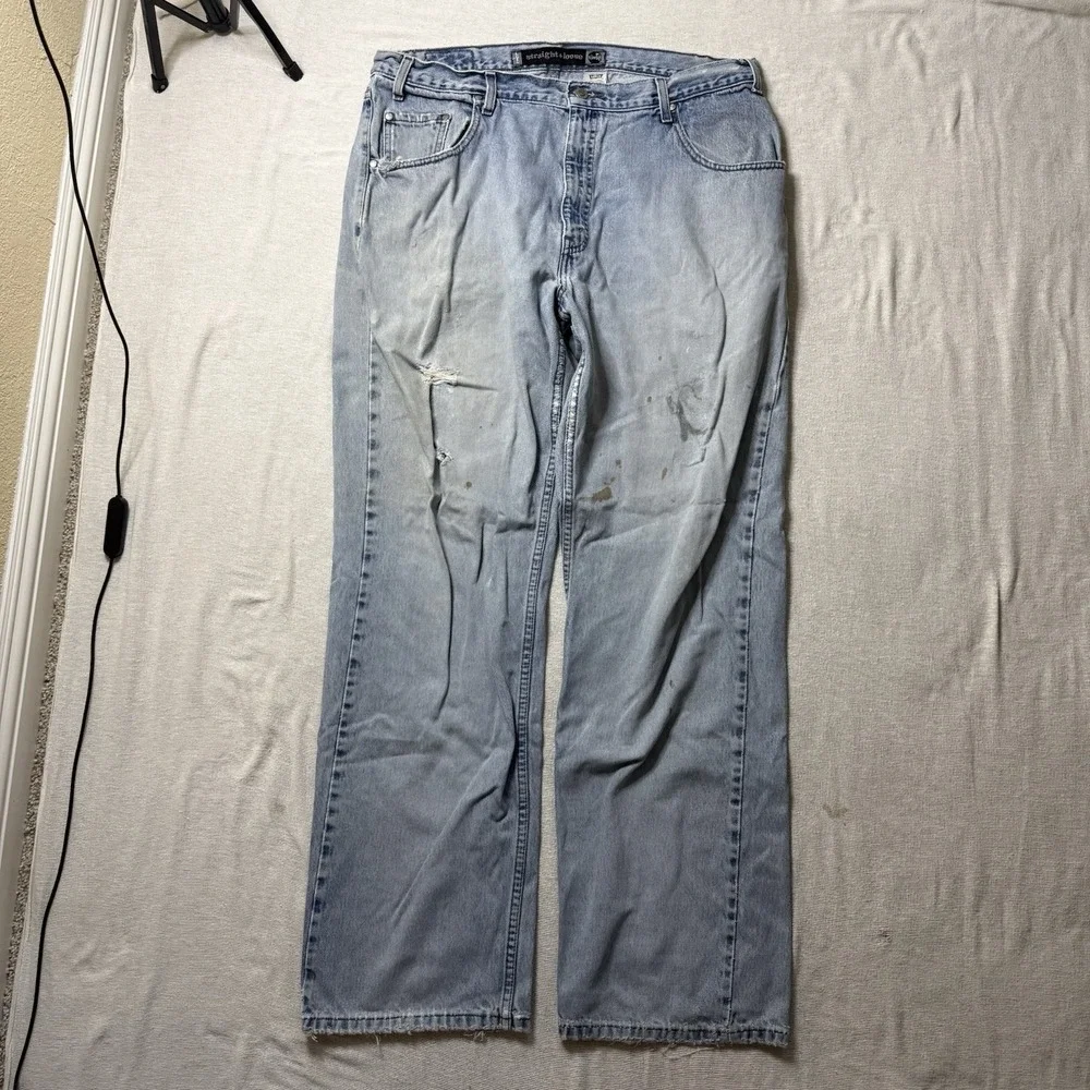 levis silvertab straight loose Blue Faded jeans 38x34